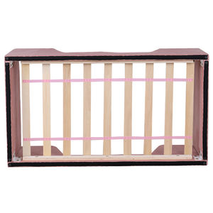 เตียงเด็กหุ้มกำมะหยี่แบบเตียงคู่ สำหรับเด็กอายุ 1-3 ปี ดีไซน์ทันสมัย เป็นมิตรกับสิ่งแวดล้อม ทนทาน ใช้ได้ในห้องนอน/ห้องนั่งเล่น/โรงเรียน - Product Image 5