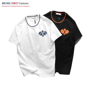 Camiseta de cuello redondo de algodón de alta calidad unisex, Camiseta lisa con serigrafía y logotipo personalizado para hombre, estilo informal - Product Image 1