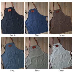 Delantal de Lona Encerada Resistente con Cremallera y Correa Cruzada Ajustable para Chef, Barbero, Carpintero, Taller, Impermeable LCA-0038 - Product Image 2