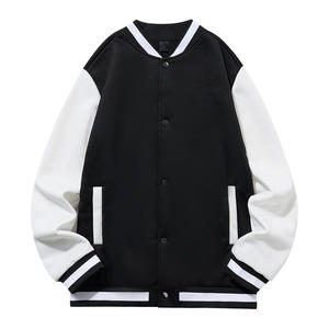 Chaqueta de Béisbol al por Mayor 100% Poliéster para Hombre, Chaquetas de Tela Tejida con Logotipo Personalizado para Unisex - Product Image 2
