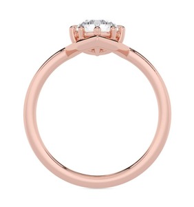 Bague de fiançailles en or rose 10K de qualité supérieure avec diamant en forme de poire taillé en escalon, créé en laboratoire, 2,00 CTW - Product Image 2