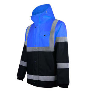 Veste de sécurité haute visibilité pour hommes, imperméable et réfléchissante, avec impression de logo, pour le travail en hiver, gilet de sécurité - Product Image 6