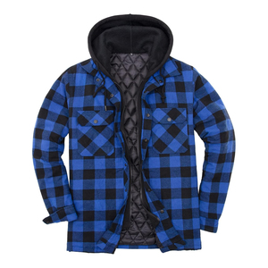 Sweat-shirts en flanelle bleu hiver pour hommes, 100% coton, respirants, vente en gros, prix bas - Product Image 1
