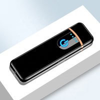 Briquet électrique rechargeable en métal à double arc Serigs avec capteur d'empreintes digitales intelligent, design coupe-vent et sans flamme pour fumer des cigarettes