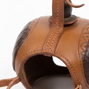 Custom Designs Soft Leather Falconry Hoods Falcon With Embossed Design Hunting Product Helmet Falconry Equipment's Falconry Hood - Product Image 6
