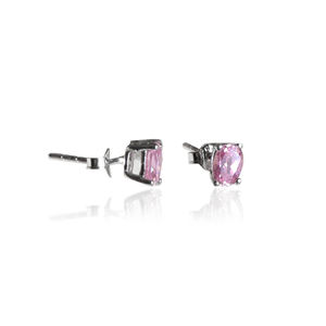 Pendientes de Zafiro Rosa Rajasthani, Joyería de Plata de Ley 925 para Mujeres y Niñas, para Usar en Bodas y Fiestas - Product Image 2