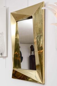 <b>Square</b> Gold Finish Framed Wall <b>Mirror</b> Glam Decorative Brass Handmade 4.0 mm Thickness - Product Image 3