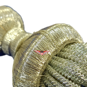 Grande frange à pampilles en fil de canutillo argenté, 18 cm, faite à la main, pour l'église - Product Image 3