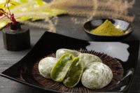 Mochi au matcha d'Uji fait main, texture moelleuse, saveur riche de matcha, goût sucré, 140g, gâteau de riz, collation