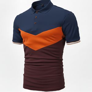 Polo tendance pour homme, coupe ajustée, manches courtes, mélange de coton, décontracté, mode estivale, style streetwear - Product Image 6