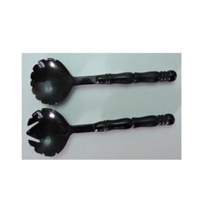 Juego de 2 servidores de ensalada de cuerno de diseño nuevo, cucharas de cuerno hechas a mano con cuerno natural de búfalo, a precio de fábrica. - Product Image 5