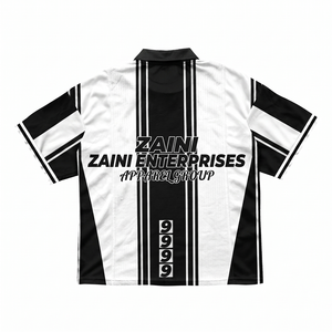 เสื้อผู้ชายผ้าโพลีเอสเตอร์อินเตอร์ล็อคถักเนื้อแน่น 170 GSM พรีเมียม พิมพ์ลายดิจิตอล ปักลาย ระบายอากาศได้ดี สไตล์สปอร์ต สีดำ สีฟ้า - Product Image 2