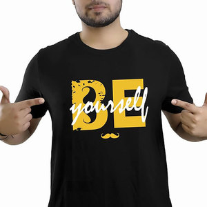 T-shirt 100% coton de haute qualité pour hommes séchage rapide poids lourd surdimensionné col rond personnalisable motif 3D pour l'impression - Product Image 2