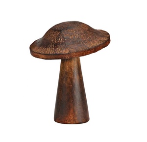 Centre de table en bois en forme de champignon, best-seller, avec dessus en métal, pour un design intérieur rustique et un style saisonnier inspiré de la nature, confortable et chaleureux - Product Image 4