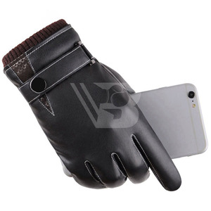 Wholesale Custom Premium Quality Breathable Men's Leather Driving <b>Gloves</b> for Winter Outdoor & Party Casual Use From Pakistan - Product Image 5
