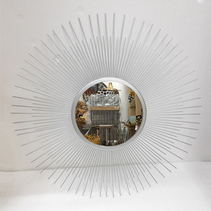 Geometric Shape Wall <b>Mirror</b> Iron Glass Material Decorative Wall <b>Mirror</b> Hand <b>Crafted</b> Design for Home Decor Living Office - Product Image 5