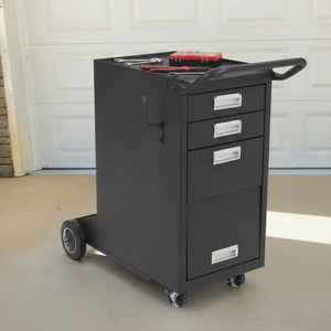 Industrial Mobile 3 <b>Drawer</b> Welding Cabinet With Steel Tool Storage Heavy Duty Frame Durable <b>Workshop</b> Wheels GARR051 - Product Image 1