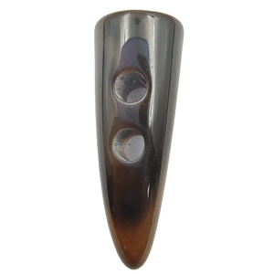 <b>Black</b> Buffalo Horn Folk Art Animal Toggle Sewing Buttons 2-Hole <b>Polished</b> Craft India Art Collectible - Product Image 3