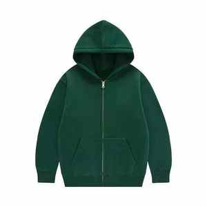 Sweat-shirts à capuche zippés personnalisables en molleton 100 % coton de haute qualité, bleu roi, best-sellers, brodés et imprimés sur mesure pour hommes - Product Image 2