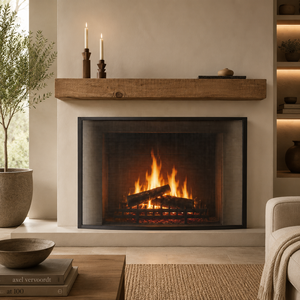Protector de Chimenea Metálico Curvo Minimalista, Malla Metálica, Resistente al Calor, Diseño Contemporáneo - Product Image 1