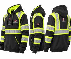 Sweat-shirt de sécurité haute visibilité imperméable de qualité supérieure avec manches longues, réfléchissant, pour le travail, service OEM personnalisé - Product Image 2
