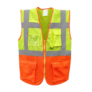 Chaleco de Seguridad de Alta Visibilidad para Hombre, Malla Reflectante Transpirable, Ropa de Trabajo con Múltiples Bolsillos, Cierre de Cremallera, Uso en Exteriores de Verano - Product Image 3