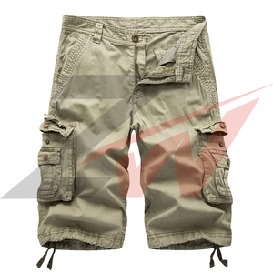 Destroyed <b>Camo</b> Stone-Washed Distressed Capri Pants Camouflage Shorts Multi Pockets Safari <b>Cargo</b> Pant Half Trousers - Product Image 6