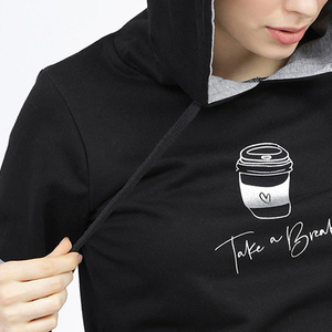 URBANGAZER INDUSTRIES Sweat-shirts pour femmes en toile 100% coton, coupe ajustée, respirants, couleur unie, vêtements d'hiver, style streetwear - Product Image 4