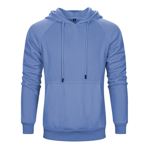 Sweat-shirt à capuche en molleton épais à manches raglan, personnalisable avec logo, vierge, uni, style streetwear - Product Image 3