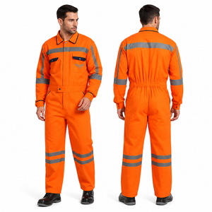 Overol de Trabajo Naranja de Alta Visibilidad Personalizado 2026, Overol de Seguridad Reflectante, Overol Industrial para Mecánicos, para Hombres y Mujeres - Product Image 2