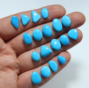Arizona Turquoise Loose Cabochon Natural Blue Turquoise Mix Shape Stones for Jewelry Making - Product Image 2