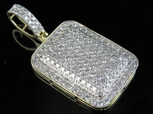 Pendentif en argent sterling 925 avec diamant moissanite, micro-pavé, taille brillant rond, unisexe, bijou de tous les jours, idéal pour les cadeaux - Product Image 1