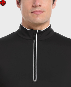 Sudadera de Algodón con Media Cremallera y Hombros Caídos, Personalizable con Logotipo OEM, de Alta Calidad, Estilo Fear God para Hombre - Product Image 5
