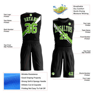 เสื้อบาสเก็ตบอลแบบ sublimated ออกแบบฟรี ชุดกีฬาเรียบง่ายสำหรับผู้ชาย  รับสกรีนโลโก้ทีม - Product Image 2