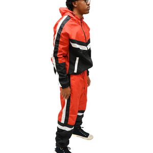High Quality <b>Men</b> Winter Casual Solid <b>Reflective</b> Tracksuit Windbreaker <b>Jacket</b> Pants Breathable Waterproof Tech Wear Bulk - Product Image 4