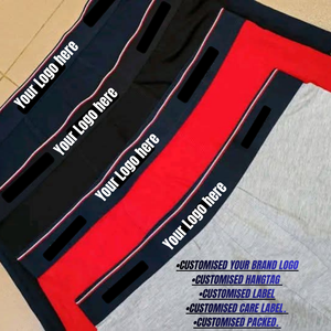 Men Seamless <b>Boxer</b> Briefs Breathable Mid Rise Knitted Underwear Custom Logo on Waist Solid Color <b>Polyester</b>/Cotton Wholesale - Product Image 4