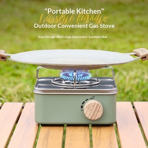 Estufa de tarjeta portátil para camping al aire libre, para hervir agua, mini, a prueba de viento, con fuego intenso, magnética, para cilindro de gas doméstico - Product Image 4