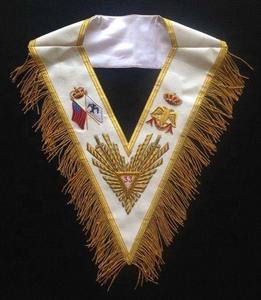 Badges Maçonniques Vintage en Cuir Brodé de Perles, Fabrication Personnalisée en Gros, Haute Qualité, Service OEM, Dernier Style - Product Image 3