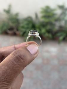 Bague pour femme en argent sterling 925 avec tanzanite naturelle brute, pierre de naissance de décembre, bijou artisanal de Noël - Product Image 3