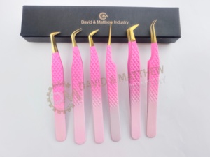 Pince à cils à 90 degrés avec logo personnalisé en violet, nouveau design d'arc avec outils de cils de marque privée personnalisables - Product Image 2