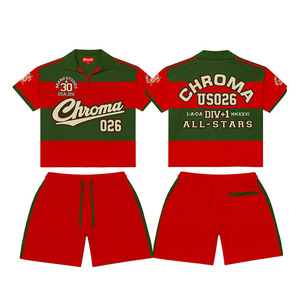 180 GSM Premium Cotton Poly T Shirt And Mesh Shorts Set Blue <b>White</b> <b>Panel</b> Design Custom Graphic Print 2 Pieces Sets - Product Image 4