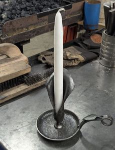 Handmade <b>Brass</b> <b>Candlestick</b> <b>Holder</b> With Ring Top For Home Decoration - Product Image 6