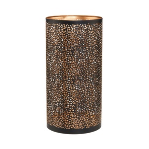 Black <b>Brass</b> <b>Lantern</b> With Geometric Cutout Design For Home Decoration Ambient Lighting Festive & Event Styling Decoration Votive - Product Image 3