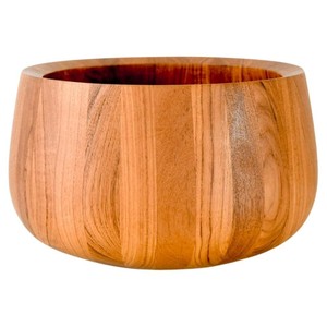 Handcrafted Teak <b>Wood</b> Bowl Wholesale | Artisan Carved Serving Bowl India - Product Image 2