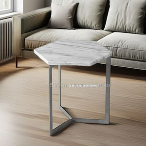 Table basse en marbre avec cadre en métal - Product Image 2