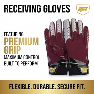 Gants de football pour hommes adultes, performance optimale pour les receveurs, couleur personnalisable, imperméables, protection UV, poignet réglable, hiver - Product Image 2