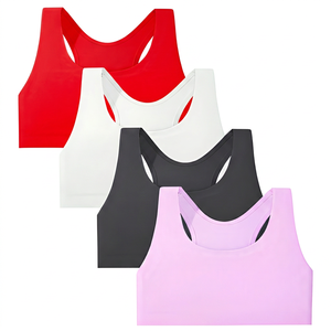 Soutien-gorge de sport pour femme, maintien moyen, respirant, couleur unie, pour yoga et fitness, disponible en bleu, blanc, noir, rose - Product Image 5