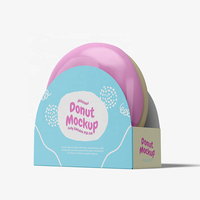 Pochettes à donuts personnalisées gaufrées avec impression couleur, en matériaux recyclés, pour tartes aux fruits, tartes à la crème, pâtisseries de spécialité, sushis