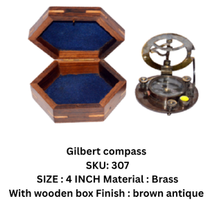 Nautical Solid Brass Sundial Compass <b>Small</b> Round Compass Vintage Steampunk Accessory for Men & Women - Product Image 4