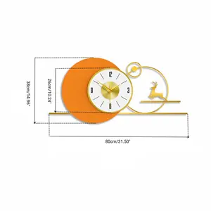 Horloge murale moderne en aluminium faite à la main pour la décoration de bureau et de maison, design peint à la main, qualité d'exportation, thèmes mariage et Noël - Product Image 6